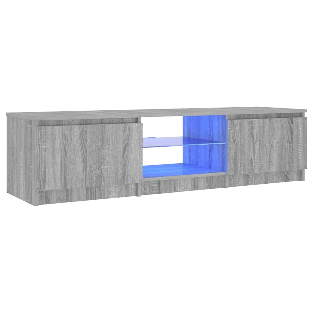 vidaXL Έπιπλο Τηλεόρασης με LED Γκρι Sonoma 140 x 40 x 36 εκ.