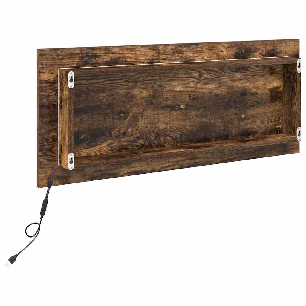 vidaXL Καθρέφτης Καπνιστή δρυς 90 x 8.5 x 37 εκ Επεξεργασμένο ξύλο