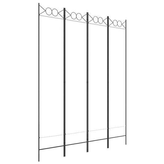 vidaXL Διαχωριστικό Δωματίου με 4 Πάνελ Λευκό 160x200 εκ. από Ύφασμα