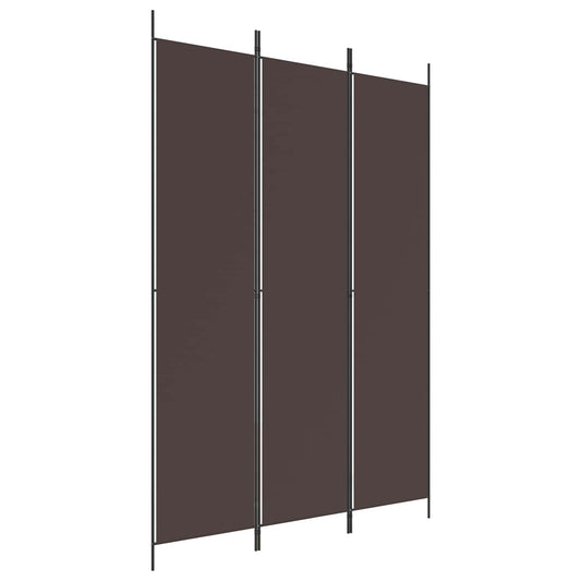 vidaXL Διαχωριστικό Δωματίου με 6 Πάνελ Καφέ 150x220 εκ. από Ύφασμα