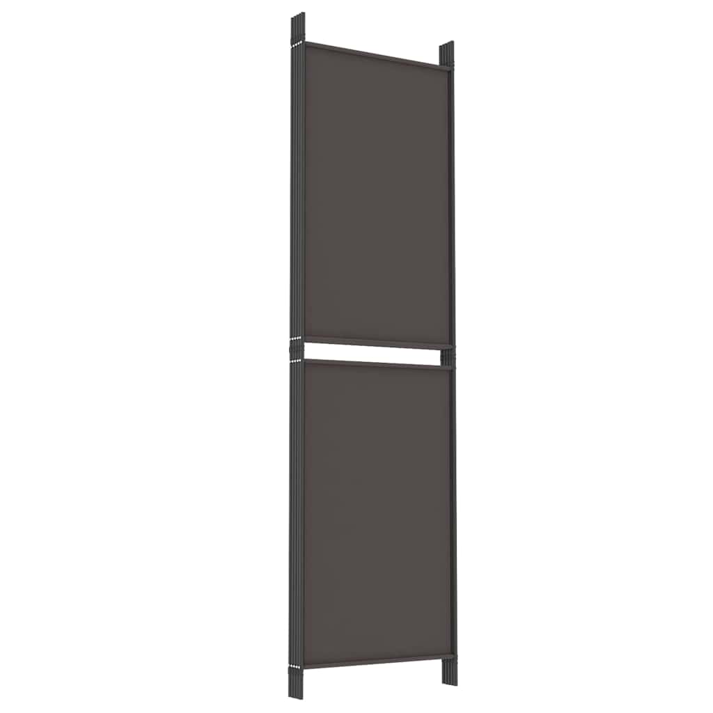 vidaXL Διαχωριστικό Δωματίου με 5 Πάνελ Καφέ 250x180 εκ. από Ύφασμα