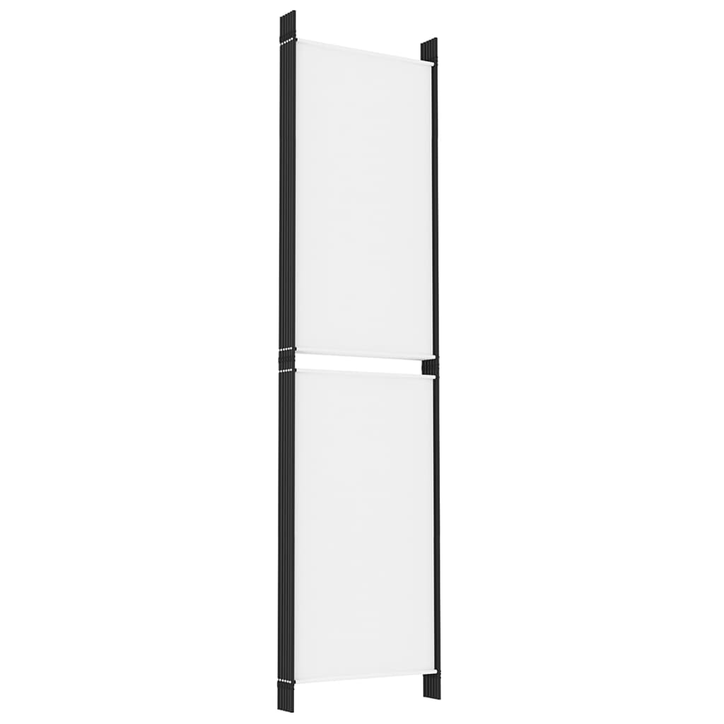 vidaXL Διαχωριστικό Δωματίου με 6 Πάνελ Λευκό 300 x 200 εκ. από Ύφασμα
