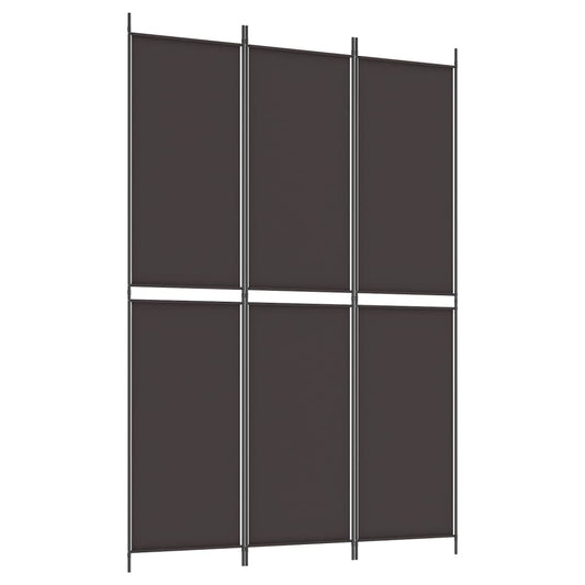 vidaXL Διαχωριστικό Δωματίου με 3 Πάνελ Καφέ 150x220 εκ. από Ύφασμα