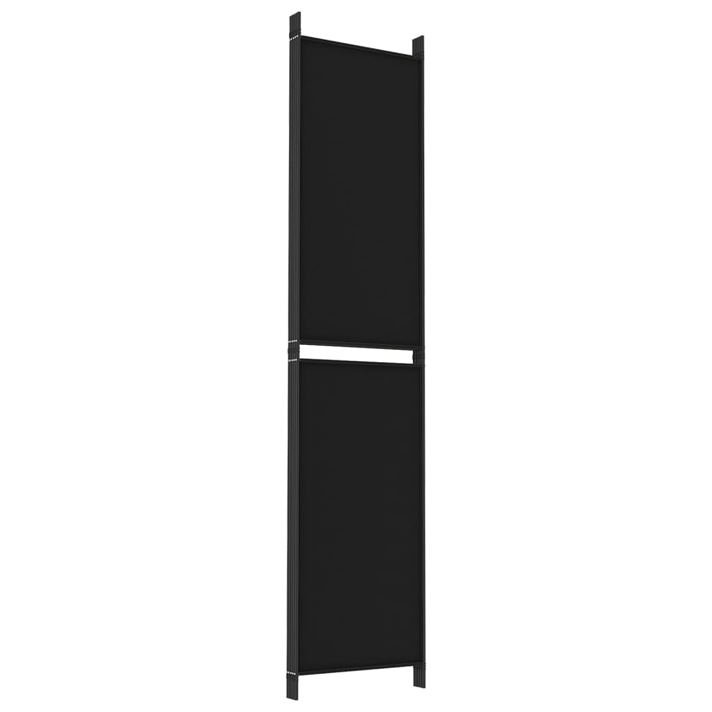 vidaXL Διαχωριστικό Δωματίου με 5 Πάνελ Μαύρο 250x220 εκ. από Ύφασμα