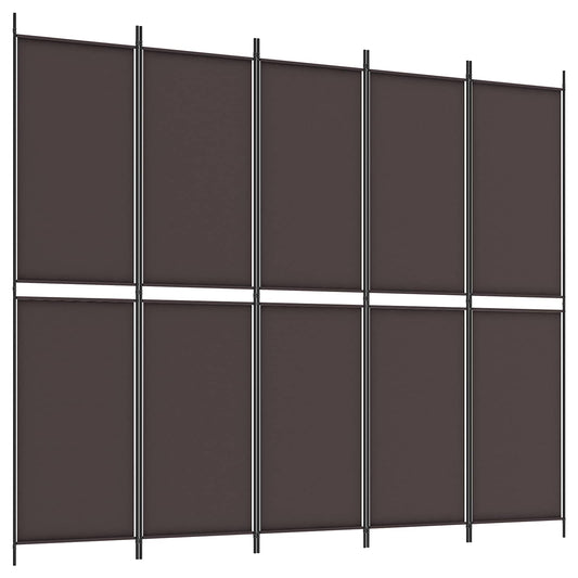 vidaXL Διαχωριστικό Δωματίου με 6 Πάνελ Καφέ 300x220 εκ. από Ύφασμα