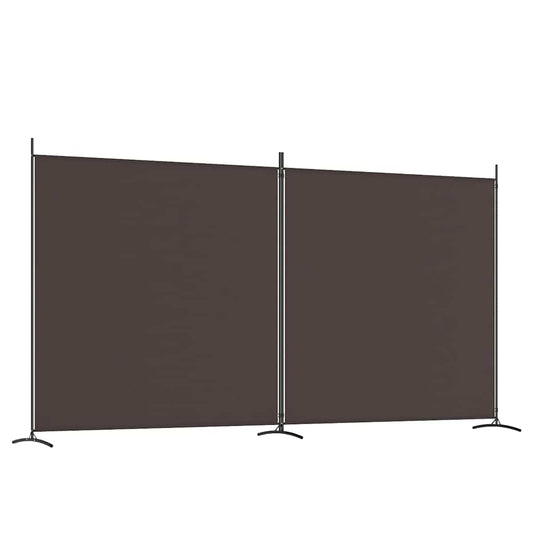 vidaXL Διαχωριστικό Δωματίου με 2 Πάνελ Καφέ 348x180 εκ. από Ύφασμα