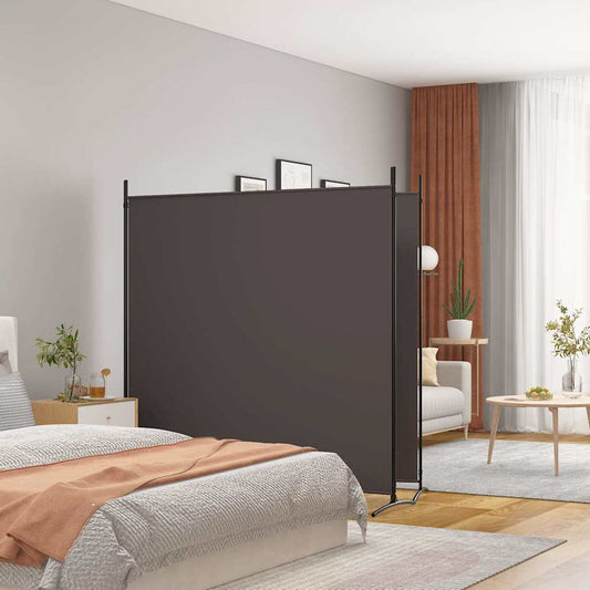 vidaXL Διαχωριστικό Δωματίου με 2 Πάνελ Καφέ 348x180 εκ. από Ύφασμα