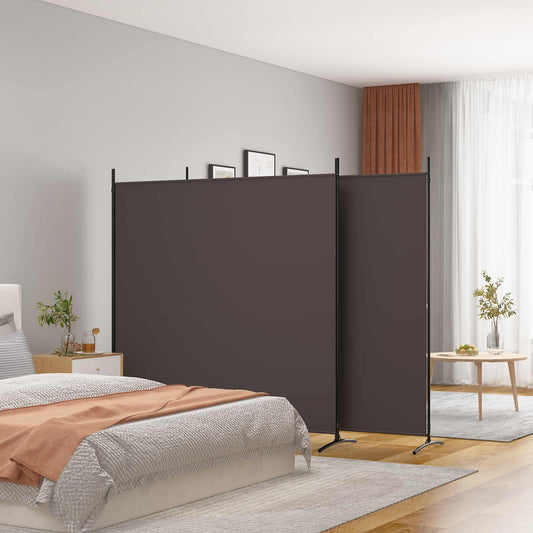 vidaXL Διαχωριστικό Δωματίου με 3 Πάνελ Καφέ 525 x 180 εκ. από Ύφασμα