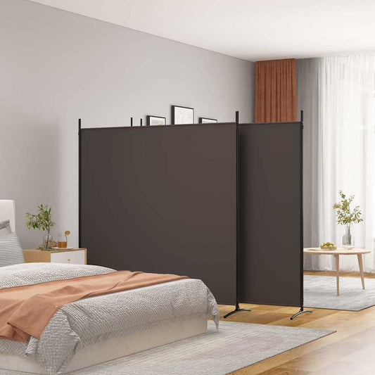 vidaXL Διαχωριστικό Δωματίου με 4 Πάνελ Καφέ 698x180 εκ. από Ύφασμα