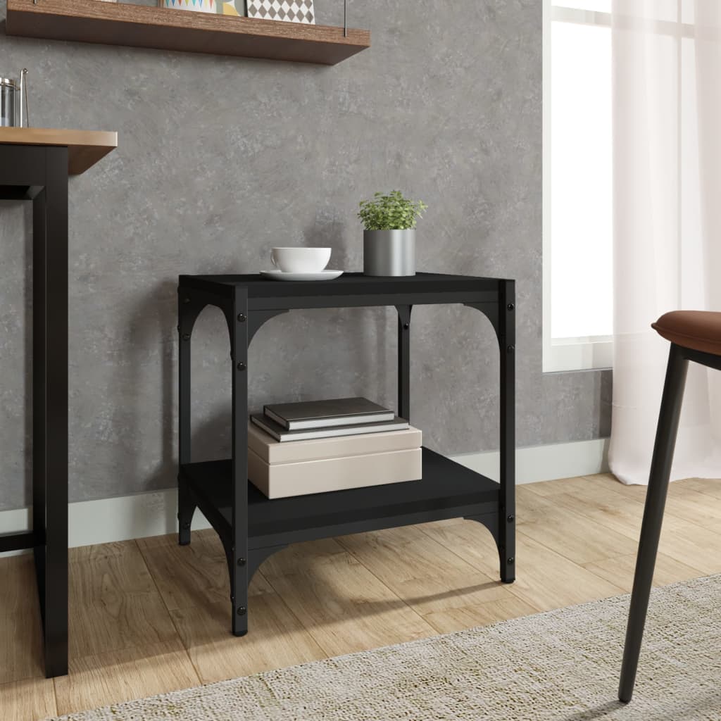 vidaXL Έπιπλο Τηλεόρασης Μαύρο 40x33x41 εκ Επεξεργασμένο Ξύλο & Ατσάλι