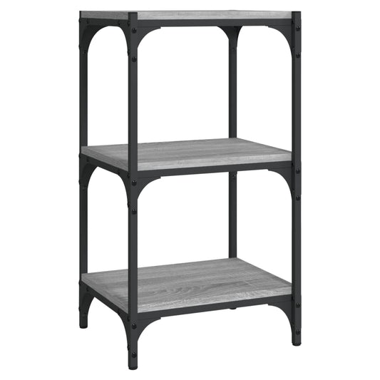 vidaXL Βιβλιοθήκη Γκρι Sonoma 40x33x70,5 εκ. Επεξ. Ξύλο & Ατσάλι