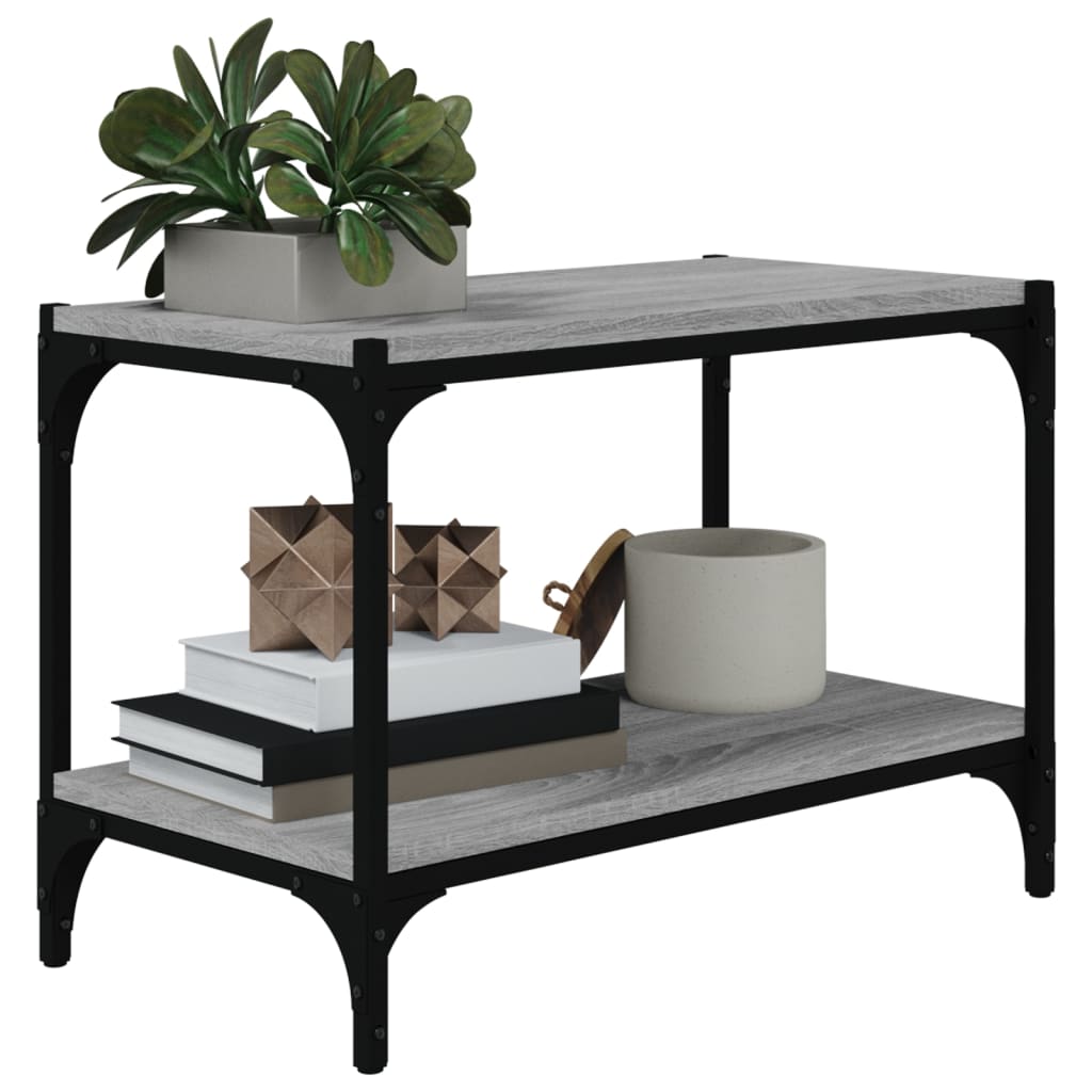 vidaXL Έπιπλο Τηλεόρασης Γκρι Sonoma 60x33x41 εκ. Επεξ. Ξύλο & Ατσάλι