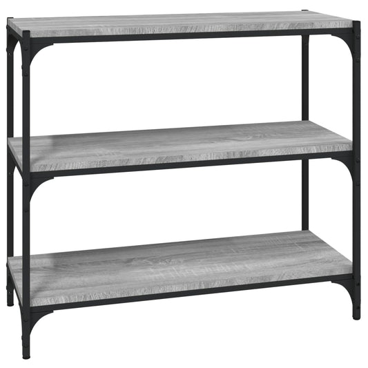 vidaXL Βιβλιοθήκη Γκρι Sonoma 80 x 33 x 70,5 εκ. Επεξ. Ξύλο & Ατσάλι