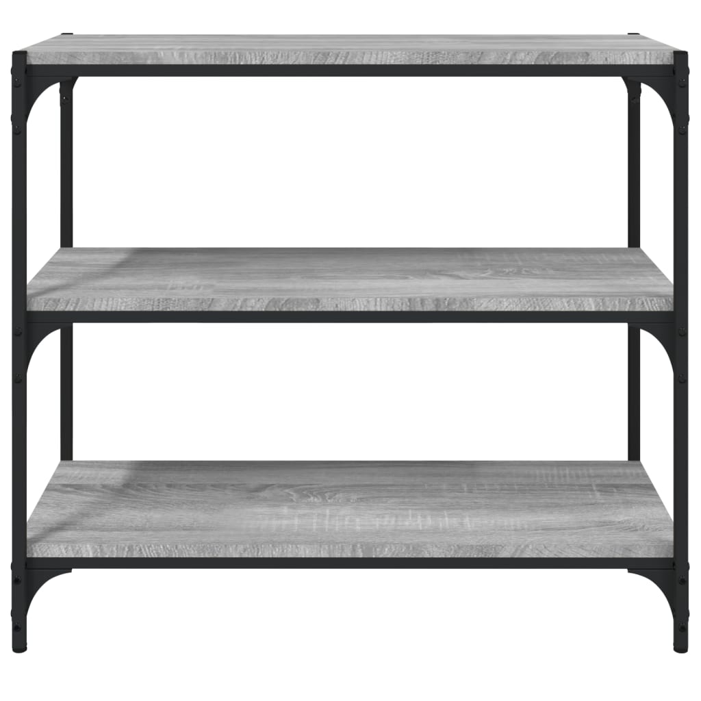 vidaXL Βιβλιοθήκη Γκρι Sonoma 80 x 33 x 70,5 εκ. Επεξ. Ξύλο & Ατσάλι