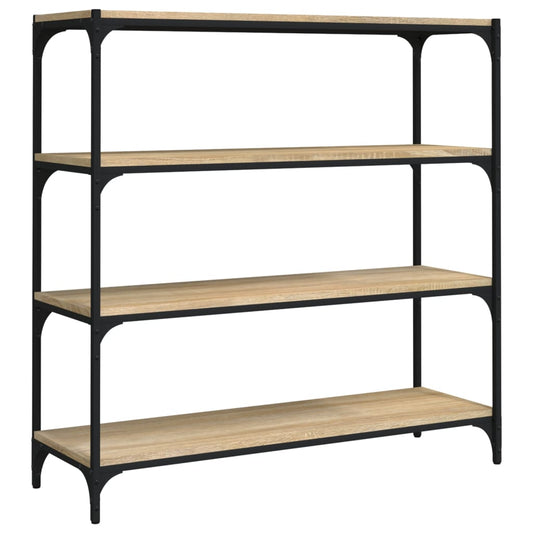 vidaXL Βιβλιοθήκη Sonoma Δρυς 100x33x100 εκ. Επεξεργ. Ξύλο & Ατσάλι