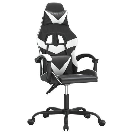 vidaXL Καρέκλα Gaming Περιστρεφόμενη Μαύρη/Λευκή από Συνθετικό Δέρμα