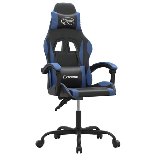 vidaXL Καρέκλα Gaming Περιστρεφόμενη Μαύρη & Μπλε από Συνθετικό Δέρμα