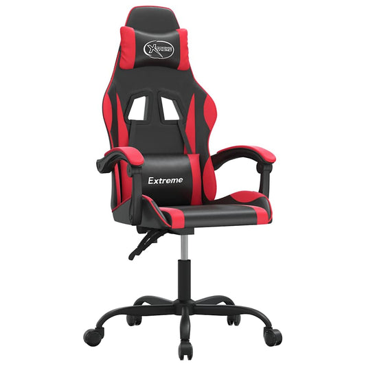vidaXL Καρέκλα Gaming Περιστρεφόμενη Μαύρη/Κόκκινη από Συνθετικό Δέρμα