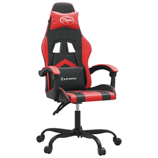 vidaXL Καρέκλα Gaming Περιστρεφόμενη Μαύρη/Κόκκινη από Συνθετικό Δέρμα