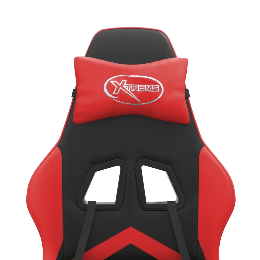 vidaXL Καρέκλα Gaming Περιστρεφόμενη Μαύρη/Κόκκινη από Συνθετικό Δέρμα