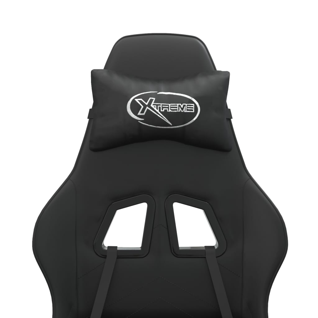 vidaXL Καρέκλα Gaming Περιστρεφόμενη Μαύρη από Συνθετικό Δέρμα