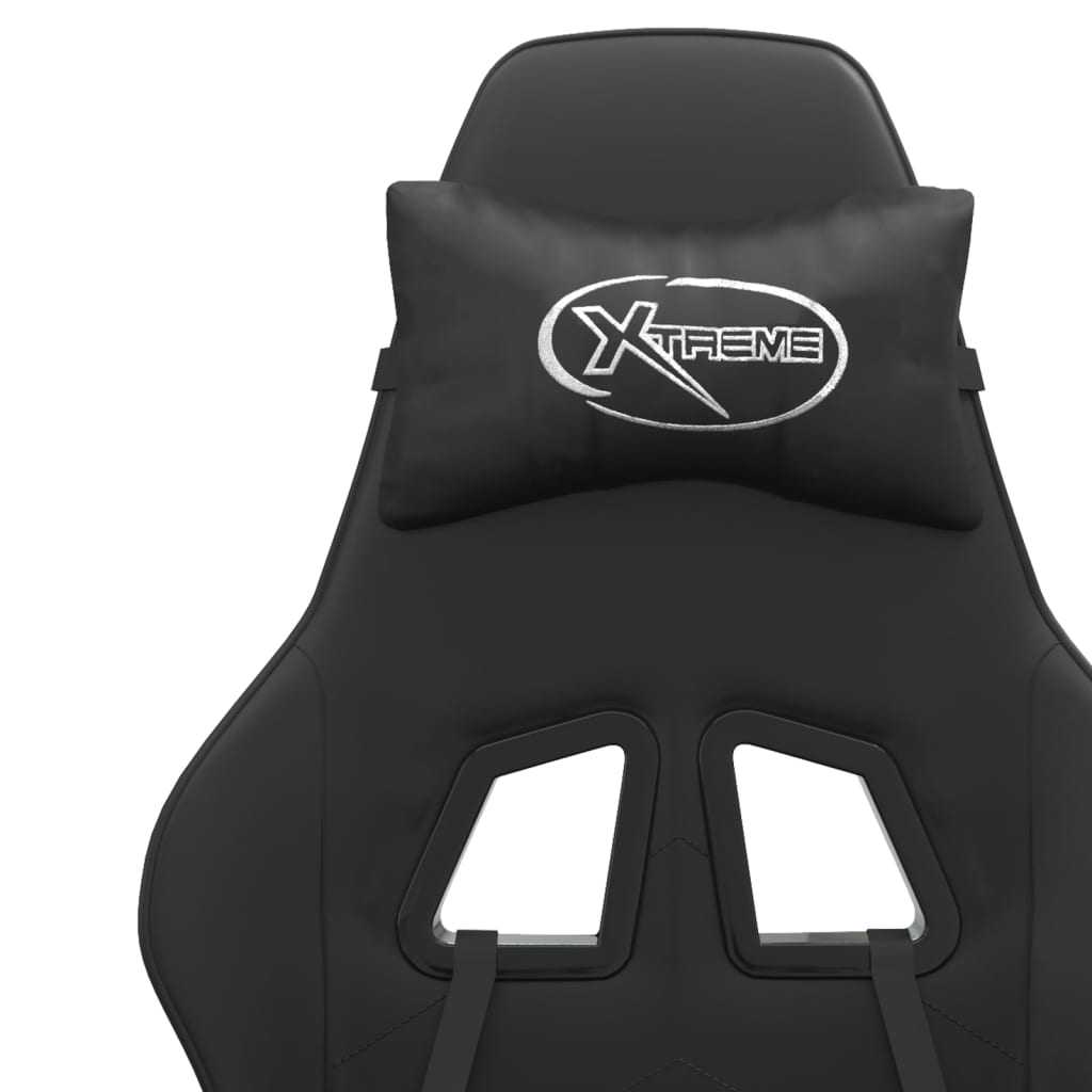 vidaXL Καρέκλα Gaming Περιστρεφόμενη Μαύρη από Συνθετικό Δέρμα