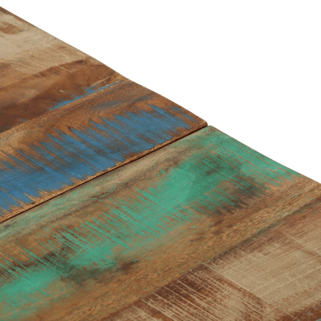 vidaXL Τραπεζάκι Σαλονιού Ασημί Ανοξείδωτο Ατσάλι & Μασίφ Ανακ. Ξύλο