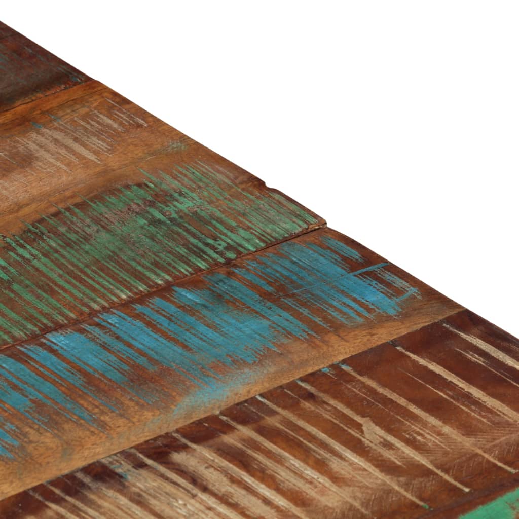 vidaXL Τραπεζάκι Σαλονιού Ασημί Ανοξείδωτο Ατσάλι & Μασίφ Ανακ. Ξύλο