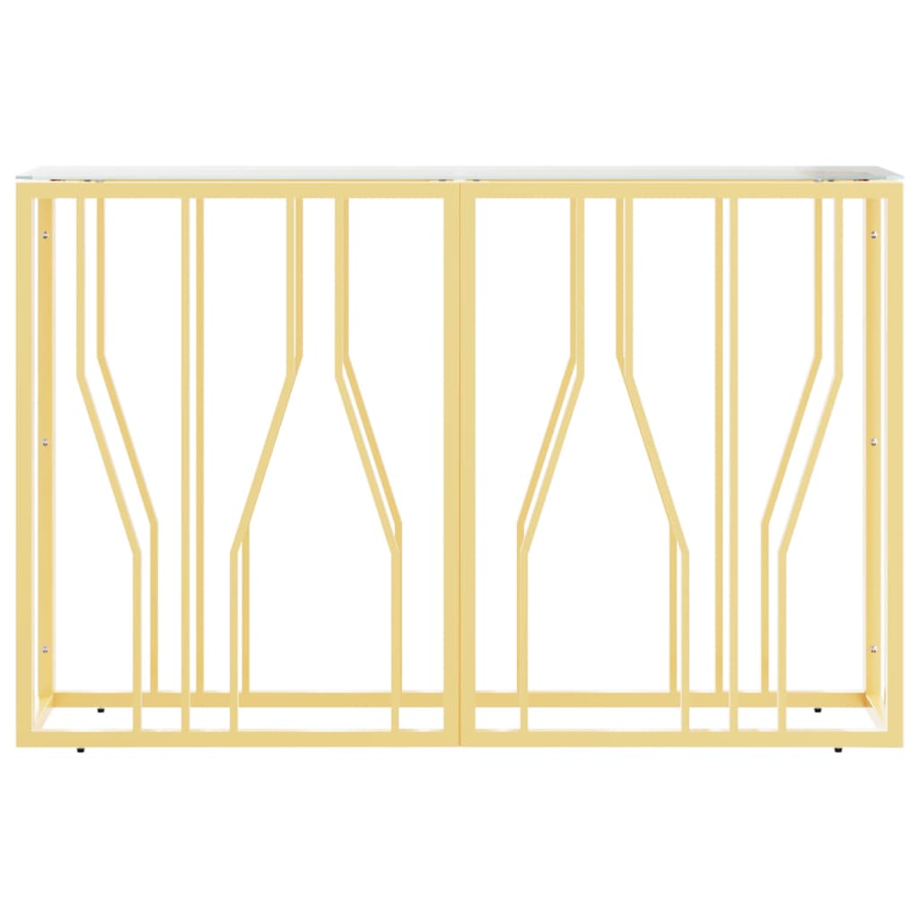 vidaXL Τραπέζι Κονσόλα 110x30x70 εκ. από Ανοξείδωτο Ατσάλι και Γυαλί