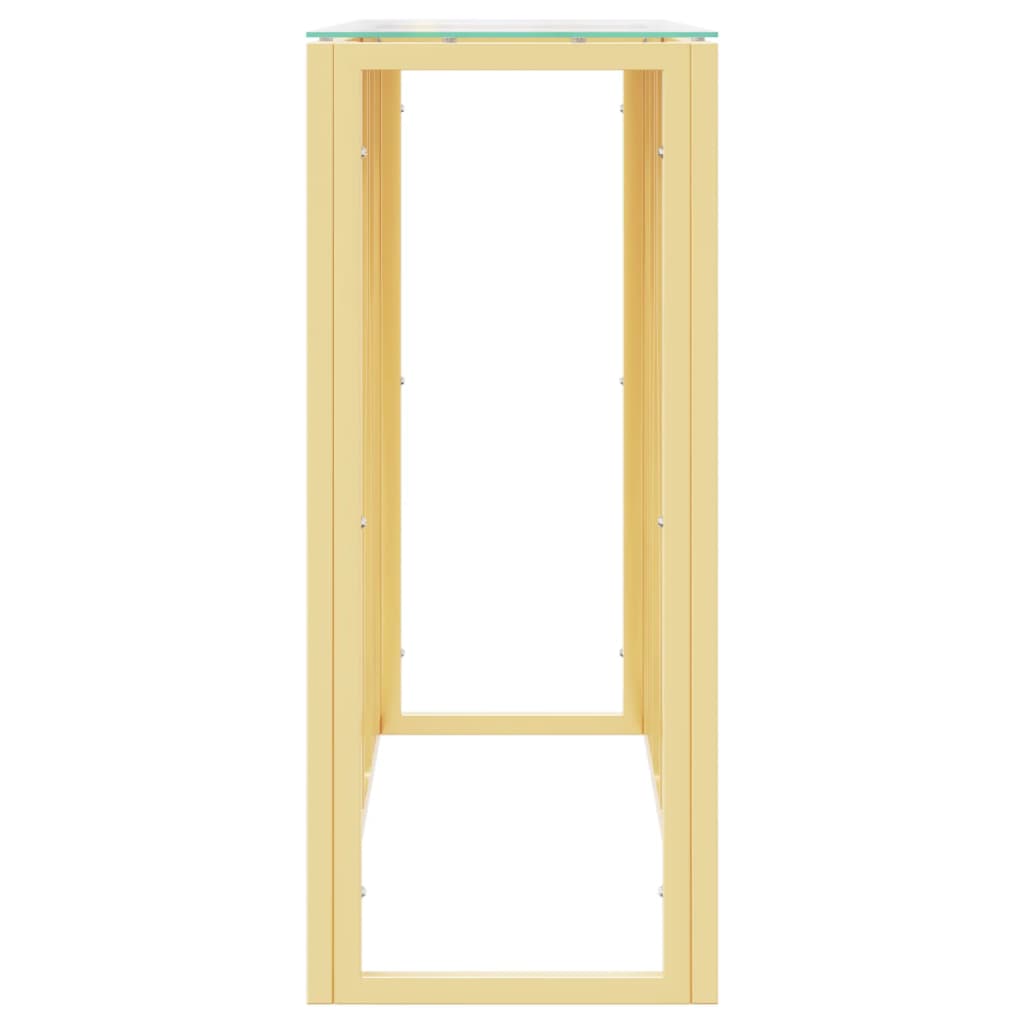 vidaXL Τραπέζι Κονσόλα 110x30x70 εκ. από Ανοξείδωτο Ατσάλι και Γυαλί