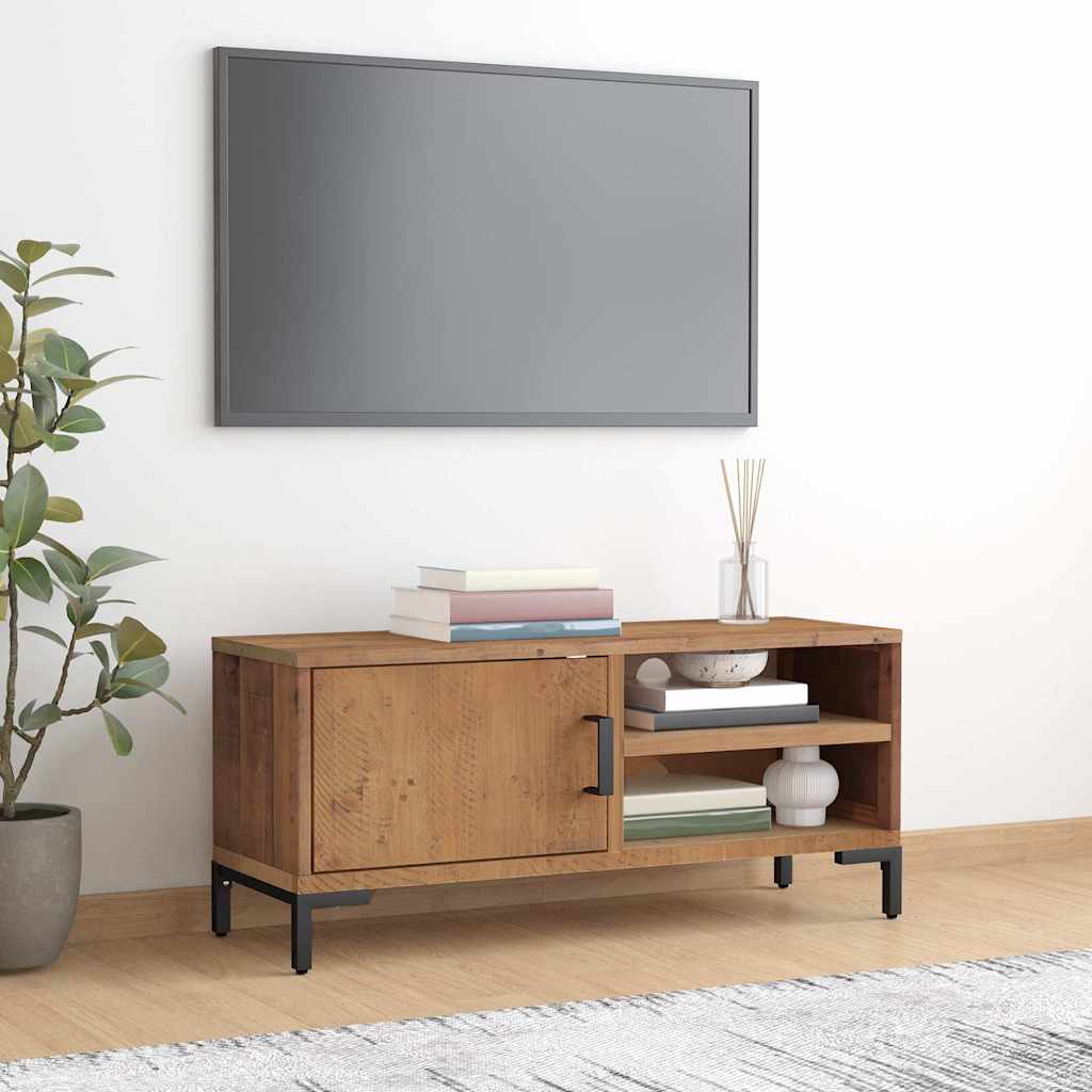 vidaXL Έπιπλο Τηλεόρασης Καφέ 90 x 30 x 40 εκ. από Μασίφ Ξύλο Πεύκου
