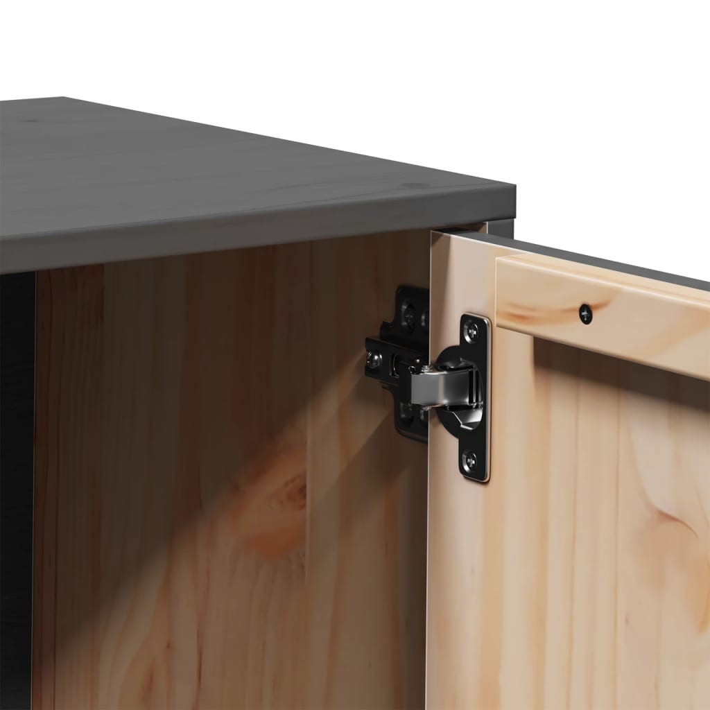 vidaXL Έπιπλο Τηλεόρασης Γκρι 80 x 34 x 40 εκ. από Μασίφ Ξύλο Πεύκου