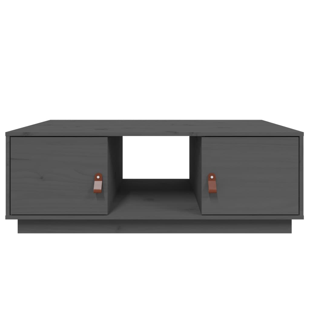 vidaXL Τραπεζάκι Σαλονιού Γκρι 100x50x35 εκ. από Μασίφ Ξύλο Πεύκου