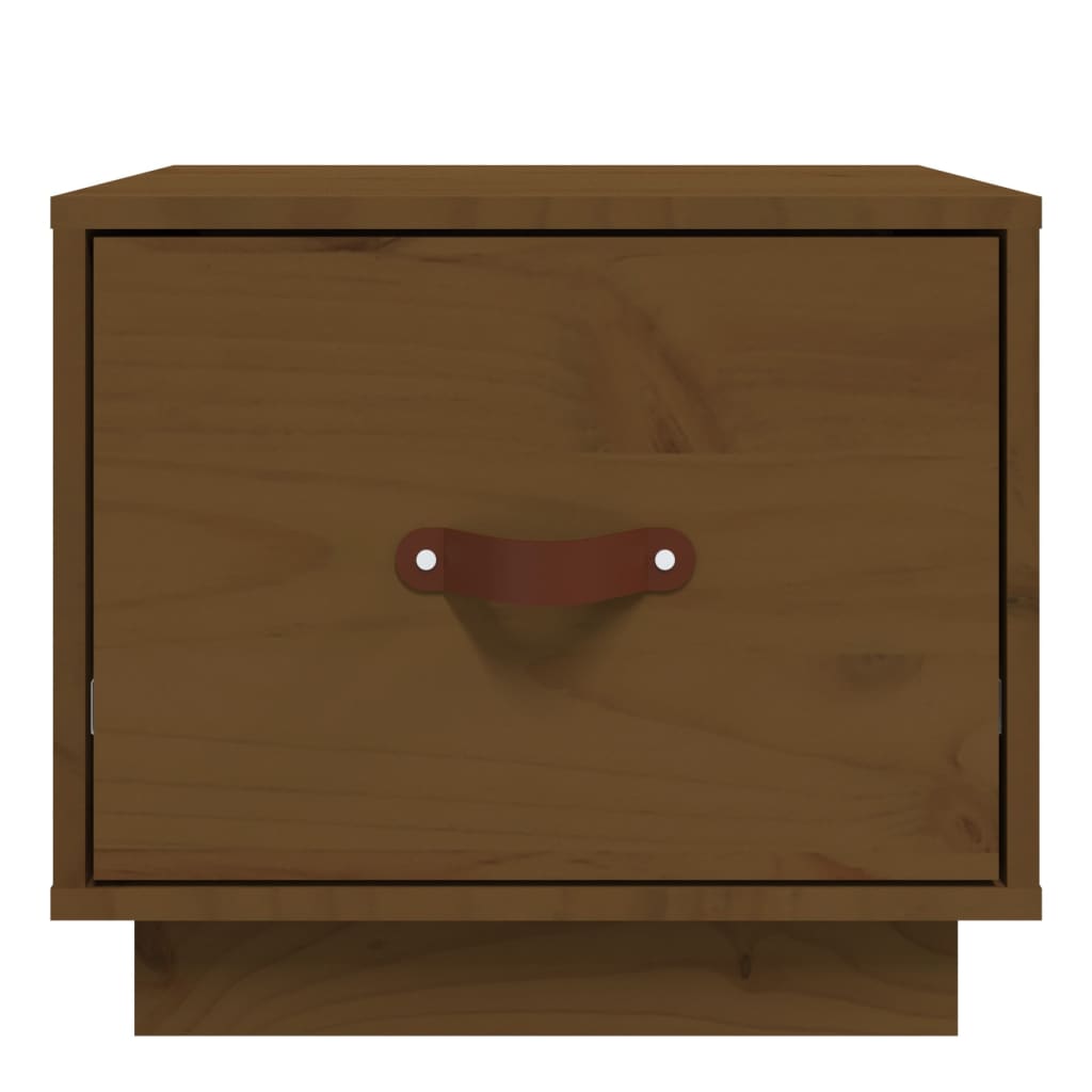 vidaXL Κομοδίνo Καφέ Μελί 40 x 34 x 35 εκ. από Μασίφ Ξύλο Πεύκου