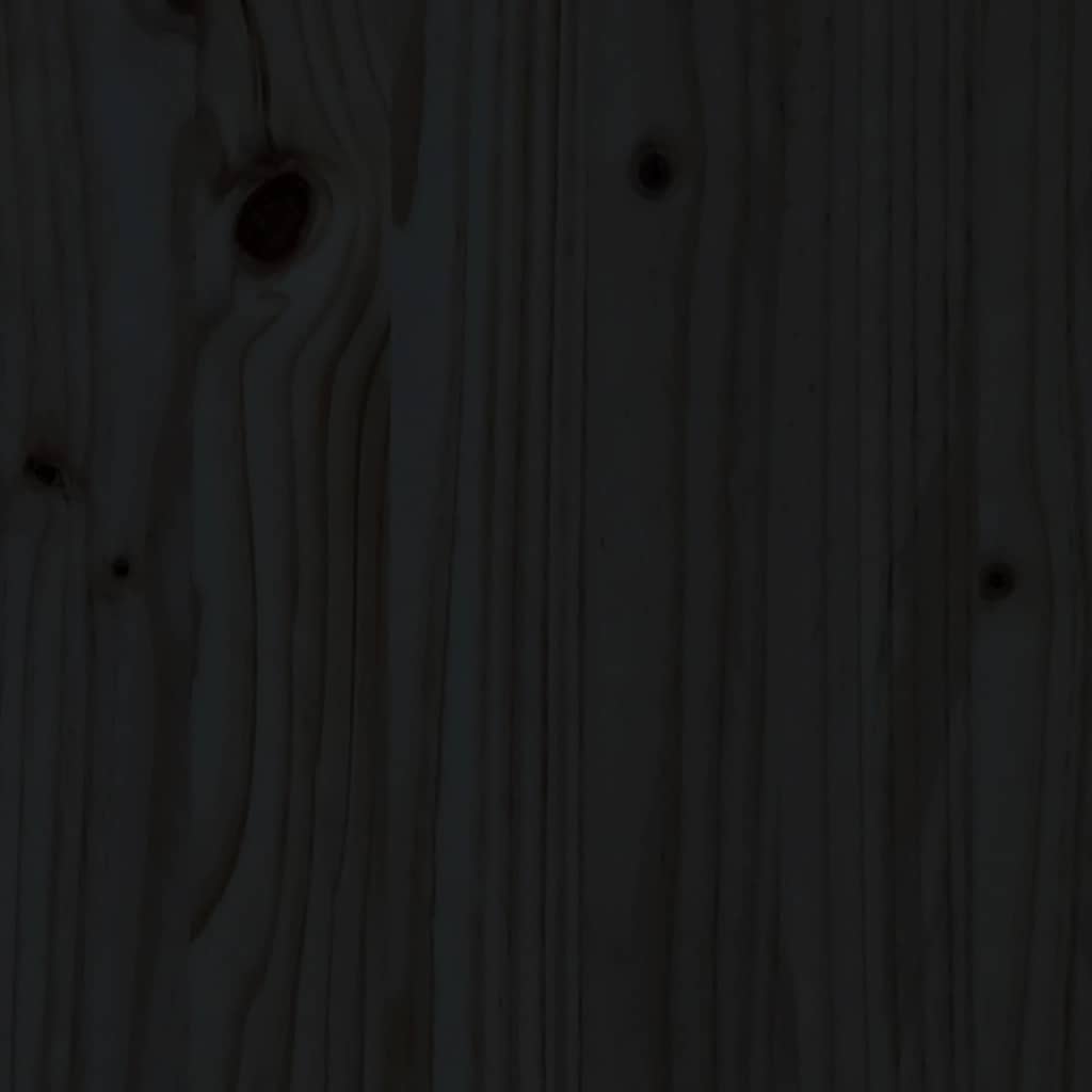 vidaXL Κομοδίνα 2 τεμ. Μαύρα40x34x55 εκ. από Μασίφ Ξύλο Πεύκου