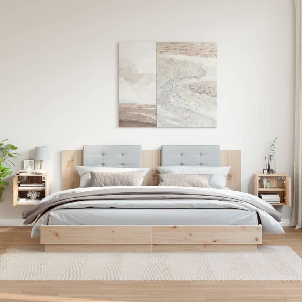 vidaXL Ντουλάπια Τοίχου 2 τεμ. 31,5x30x30 εκ. από Μασίφ Ξύλο Πεύκου