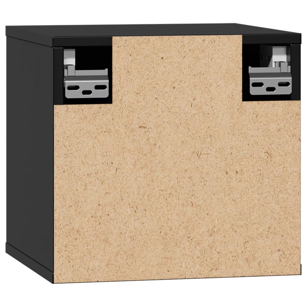 vidaXL Ντουλάπι Τοίχου Μαύρο 31,5x30x30 εκ. από Μασίφ Ξύλο Πεύκου