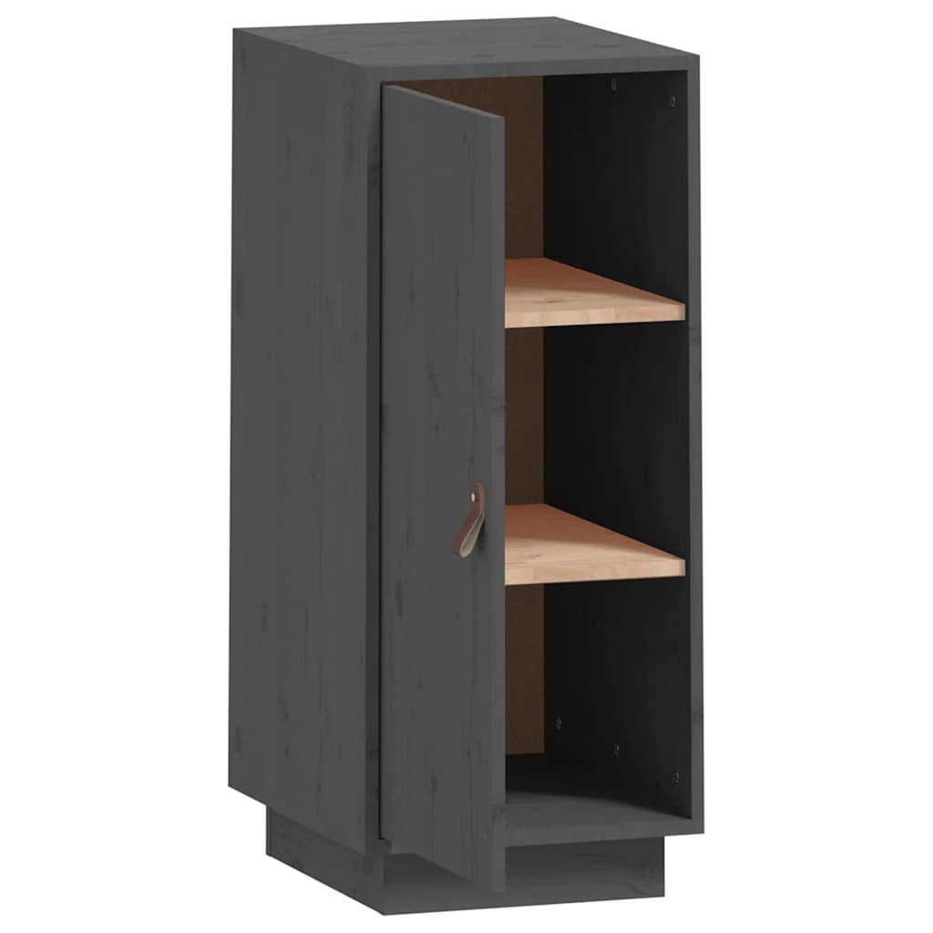 vidaXL Μπουφές Γκρι 34 x 40 x 75 εκ. από Μασίφ Ξύλο Πεύκου