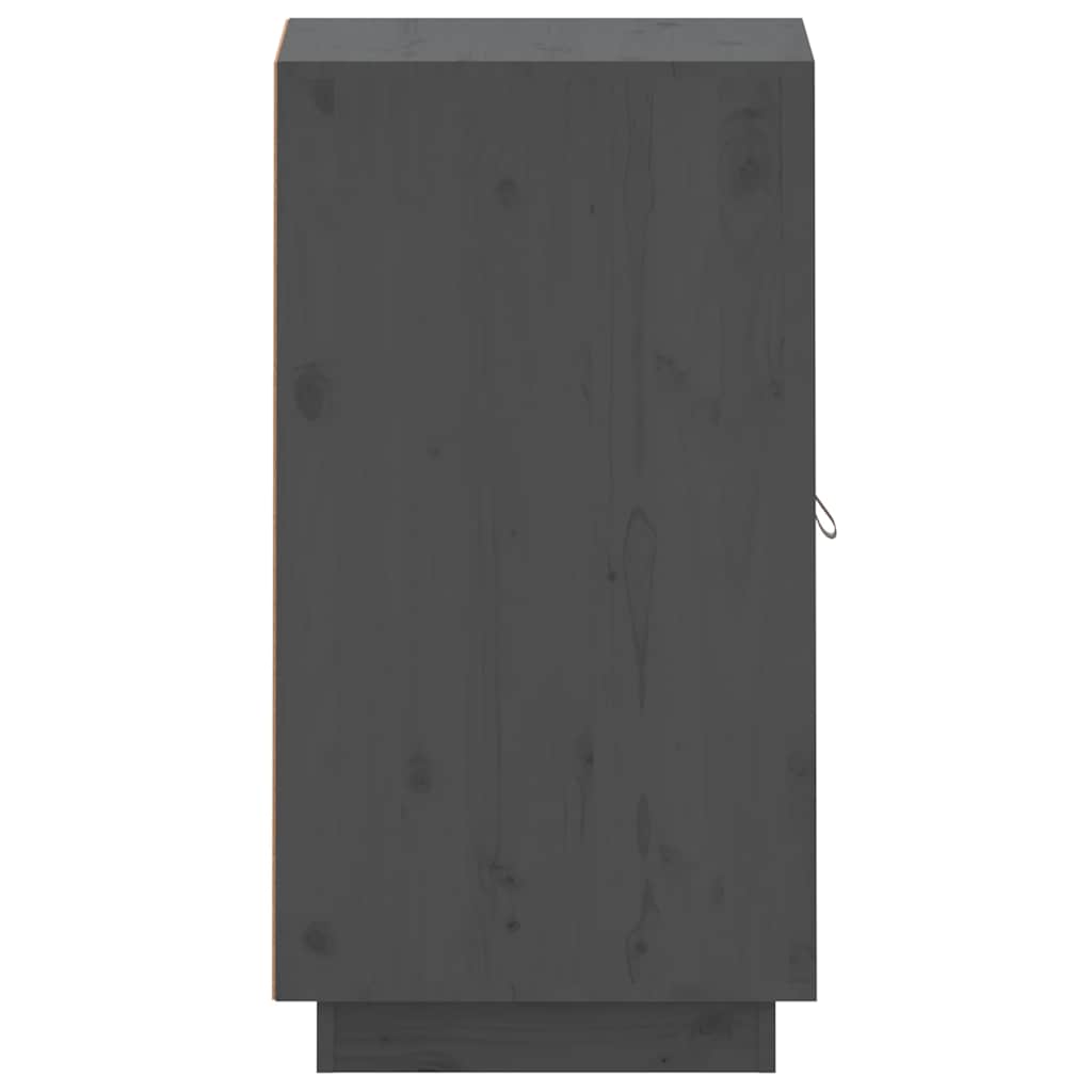 vidaXL Μπουφές Γκρι 34 x 40 x 75 εκ. από Μασίφ Ξύλο Πεύκου