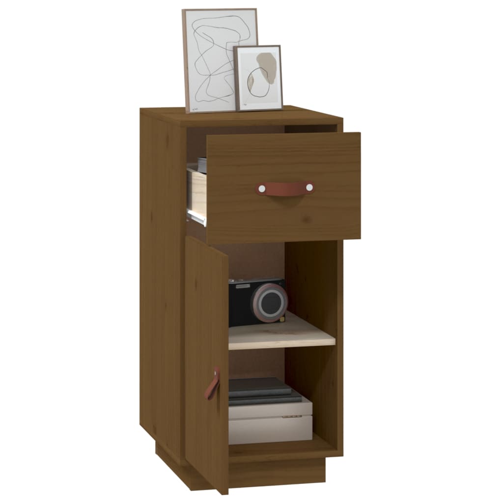 vidaXL Μπουφές Καφέ Μελί 34x40x75 εκ. από Μασίφ Ξύλο Πεύκου