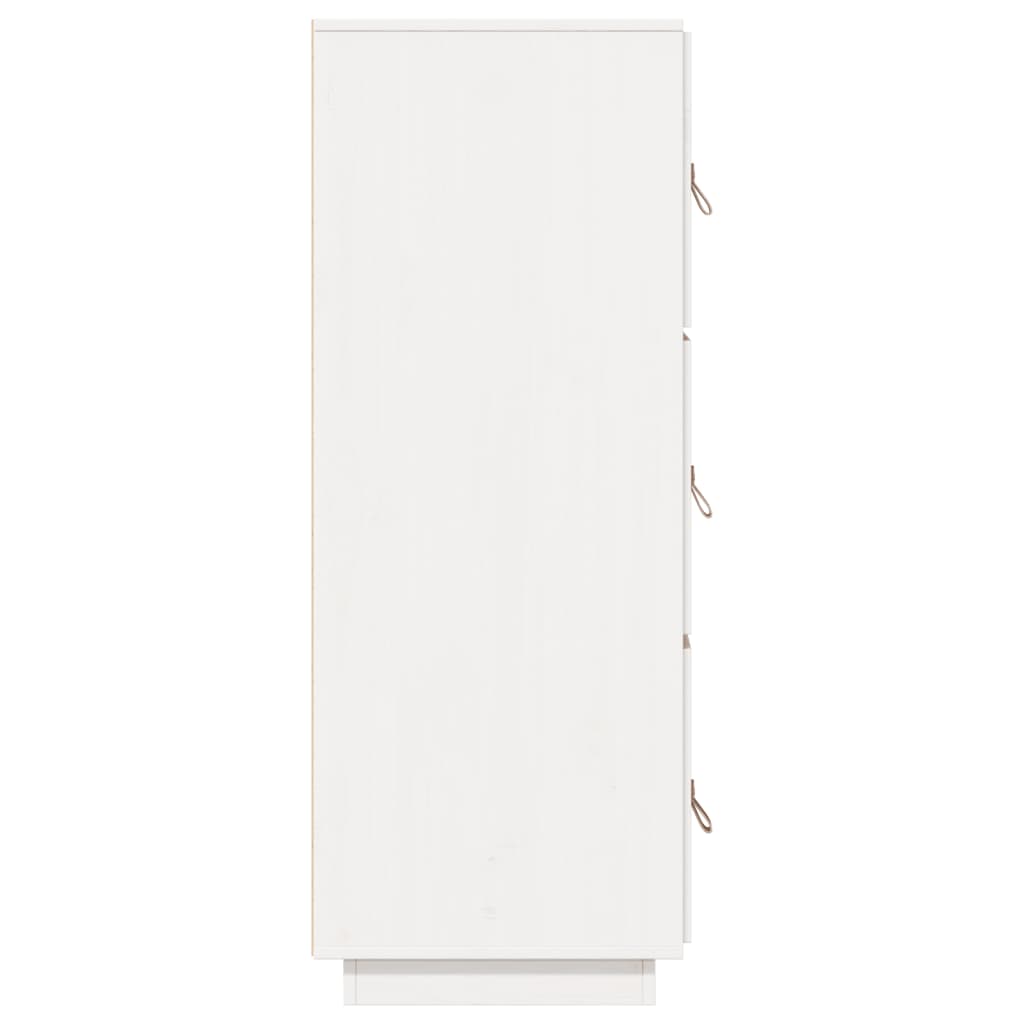 vidaXL Ντουλάπι Ψηλό Λευκό 34 x 40 x 108,5 εκ. από Μασίφ Ξύλο Πεύκου