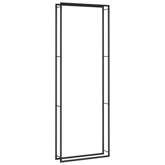 vidaXL Ραφιέρα Καυσόξυλων Ματ Μαύρο 110x28x312 εκ. Ατσάλι