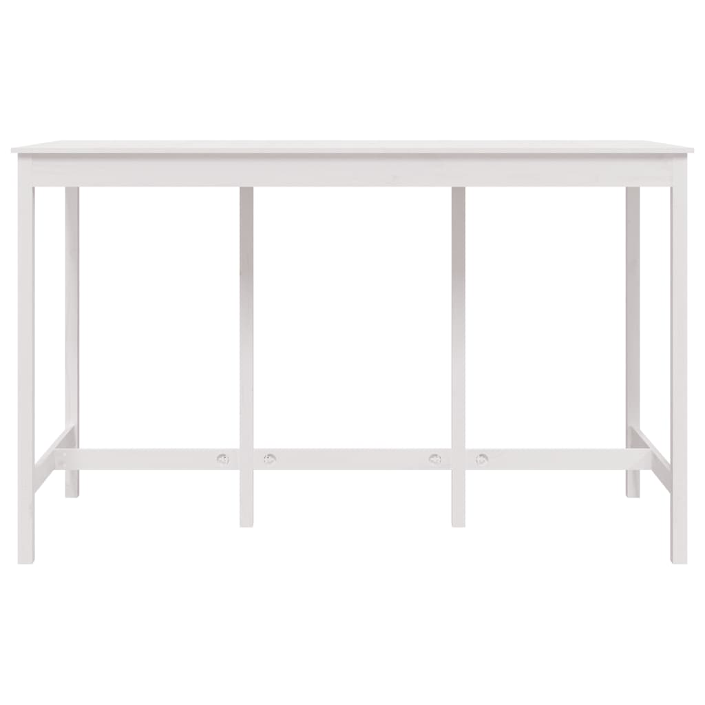 vidaXL Τραπέζι Μπαρ Λευκό 180 x 80 x 110 εκ. από Μασίφ Ξύλο Πεύκου