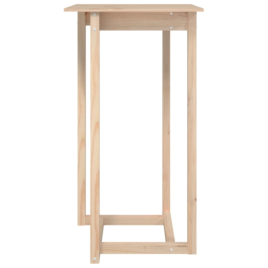 vidaXL Τραπέζι Μπαρ 60 x 60 x 110 εκ. από Μασίφ Ξύλο Πεύκου