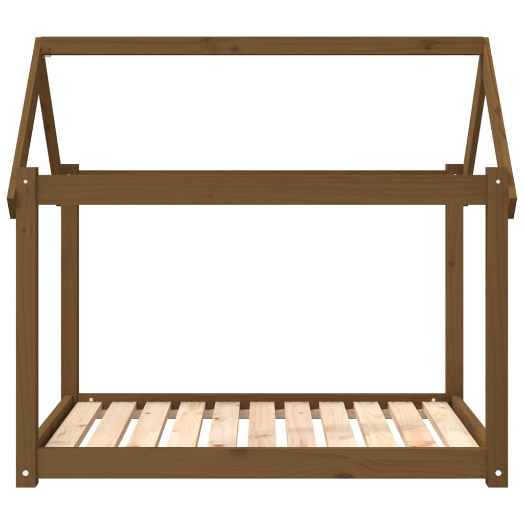 vidaXL Κρεβάτι Σκύλου Καφέ Μελί 101x70x90 εκ. από Μασίφ Ξύλο Πεύκου