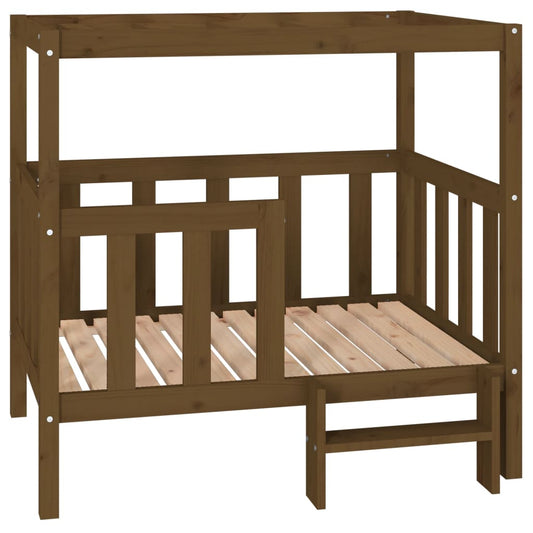 vidaXL Κρεβάτι Σκύλου Μελί 105,5x83,5x100 εκ. από Μασίφ Ξύλο Πεύκου