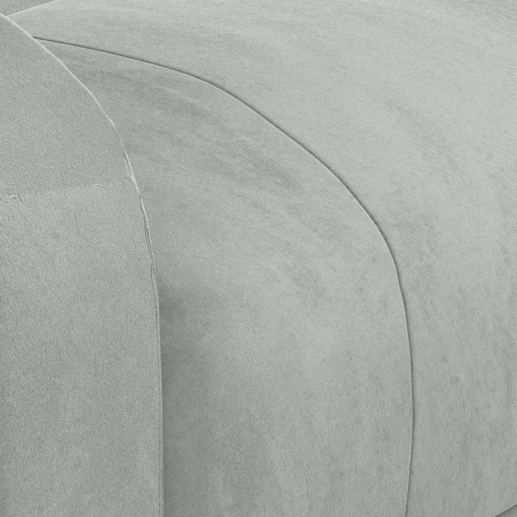 vidaXL Πολυθρόνα με Ανύψωση Ανοιχτό Γκρι Βελούδινη