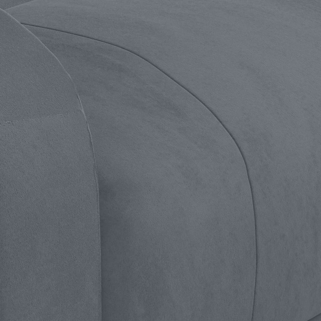 vidaXL Πολυθρόνα Μασάζ με Ανύψωση Σκούρο Γκρι Βελούδινη