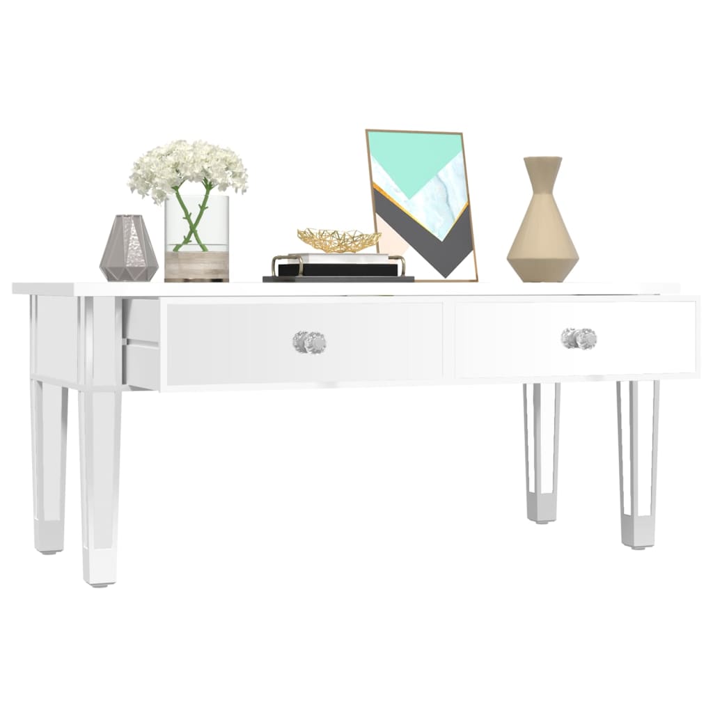 vidaXL Τραπεζάκι Σαλονιού Καθρέφτης 106x45x45 εκ. Επεξ. Ξύλο & Γυαλί