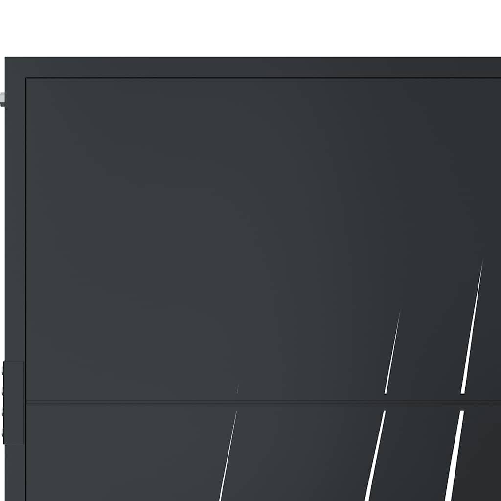 vidaXL Πόρτα Κήπου Ανθρακί 100x125 εκ. Σχέδιο Χαλυβδόφυλλου